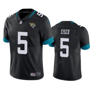 Men Jacksonville Jaguars #5 Andre Cisco Black Vapor Untouchable Limited Stitched Jersey