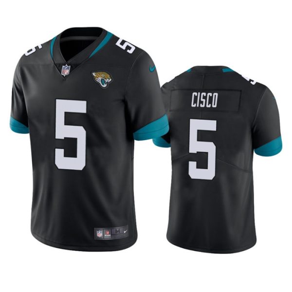 Men Jacksonville Jaguars #5 Andre Cisco Black Vapor Untouchable Limited Stitched Jersey