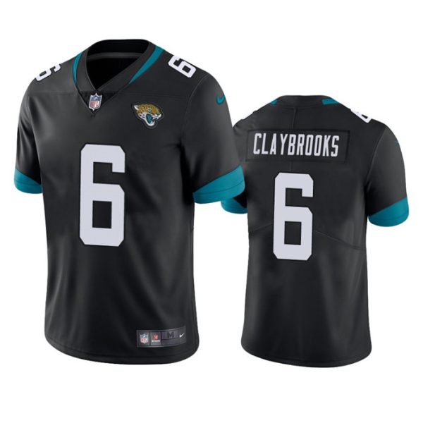 Men Jacksonville Jaguars #6 Chris Claybrooks Black Vapor Untouchable Limited Stitched Jersey