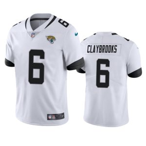 Men Jacksonville Jaguars #6 Chris Claybrooks White Vapor Untouchable Limited Stitched Jersey