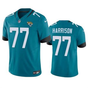 Men Jacksonville Jaguars #77 Anton Harrison Teal 2023 F.U.S.E. Vapor Untouchable Limited Football Stitched Jersey