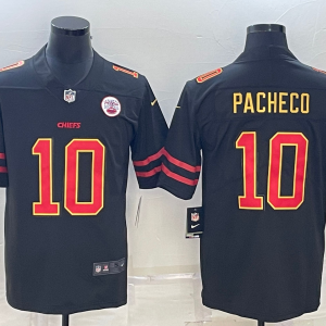 Men Kansas City Chiefs #10 Isiah Pacheco Black Red Gold Vapor Untouchable Limited Stitched Jersey