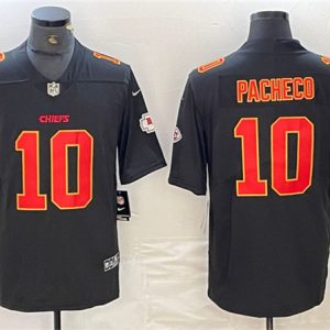 Men Kansas City Chiefs #10 Isiah Pacheco Black Vapor Untouchable Limited Football Stitched Jersey