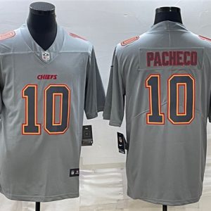 Men Kansas City Chiefs #10 Isiah Pacheco Gray Atmosphere Fashion Stitched Jersey