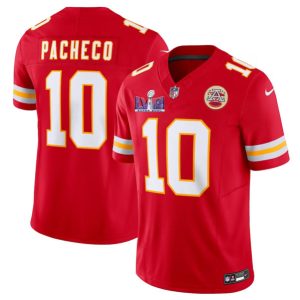 Men Kansas City Chiefs #10 Isiah Pacheco Red F.U.S.E. Super Bowl LVIII Patch Vapor Untouchable Limited Football Stitched Jersey