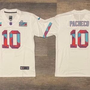 Men Kansas City Chiefs #10 Isiah Pacheco White Super Bowl LVII Patch Vapor Untouchable Limited Stitched Jersey