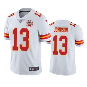 Men Kansas City Chiefs #13 Nazeeh Johnson White Vapor Untouchable Limited Stitched Football Jersey