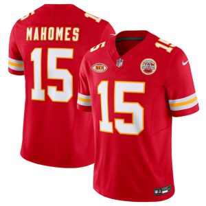 Men Kansas City Chiefs #15 Patrick Mahomes Red 2023 F.U.S.E. With "NKH" Patch Vapor Untouchable Limited Football Stitched Jersey