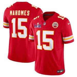 Men Kansas City Chiefs #15 Patrick Mahomes Red F.U.S.E. Super Bowl LVIII Patch Vapor Untouchable Limited Football Stitched Jersey