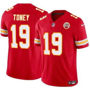 Men Kansas City Chiefs #19 Kadarius Toney Red 2023 F.U.S.E. Vapor Untouchable Limited Football Stitched Jersey