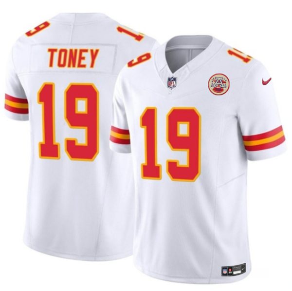 Men Kansas City Chiefs #19 Kadarius Toney White 2023 F.U.S.E. Vapor Untouchable Limited Football Stitched Jersey