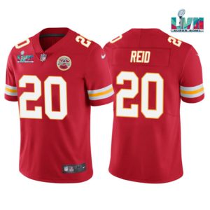 Men Kansas City Chiefs #20 Justin Reid Red Super Bowl LVII Patch Vapor Untouchable Limited Stitched Jersey