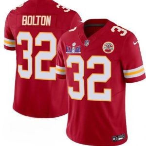 Men Kansas City Chiefs #32 Nick Bolton Red F.U.S.E. Super Bowl LVIII Patch Vapor Untouchable Limited Football Stitched Jersey