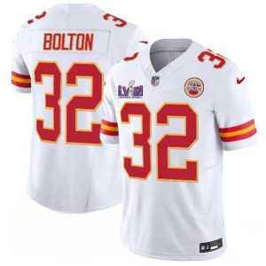 Men Kansas City Chiefs #32 Nick Bolton White F.U.S.E. Super Bowl LVIII Patch Vapor Untouchable Limited Football Stitched Jersey