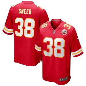 Men Kansas City Chiefs #38 L'Jarius Sneed Red Stitched Game Jersey