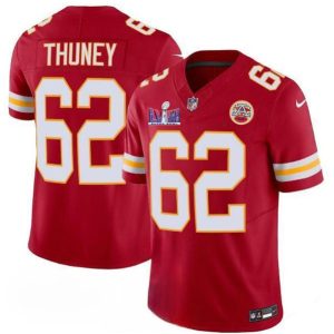 Men Kansas City Chiefs #62 Joe Thuney Red 2024 F.U.S.E. Super Bowl LVIII Patch Vapor Untouchable Limited Football Stitched Jersey