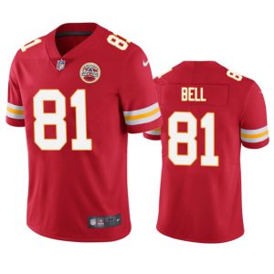 Men Kansas City Chiefs #81 Blake Bell Red Vapor Untouchable Limited Football Stitched Jersey