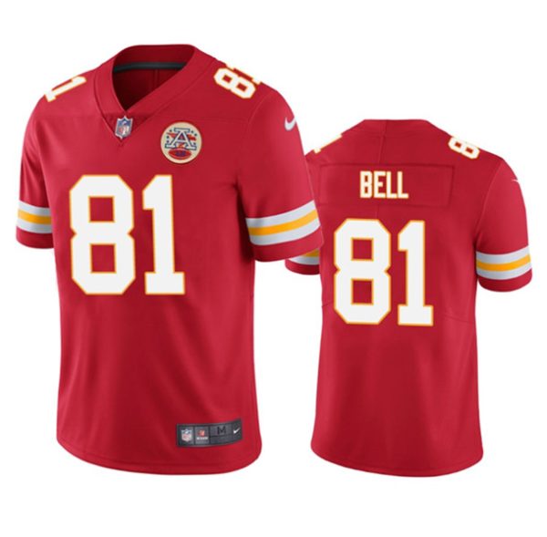 Men Kansas City Chiefs #81 Blake Bell Red Vapor Untouchable Limited Football Stitched Jersey