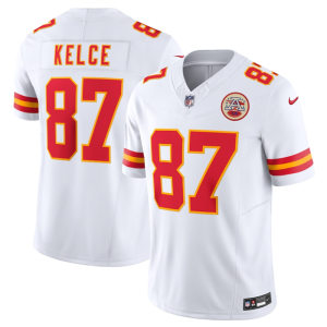 Men Kansas City Chiefs #87 Travis Kelce White 2023 F.U.S.E. Vapor Untouchable Limited Stitched Jersey