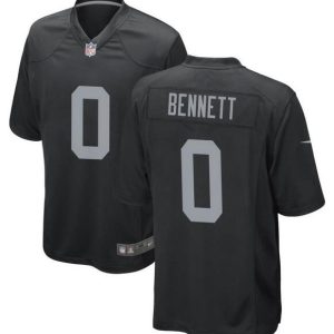 Men Las Vegas Raiders #0 Jakorian Bennett Black Football Stitched Game Jersey