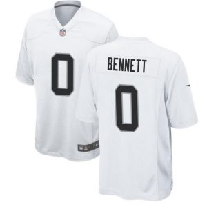 Men Las Vegas Raiders #0 Jakorian Bennett White Football Stitched Game Jersey