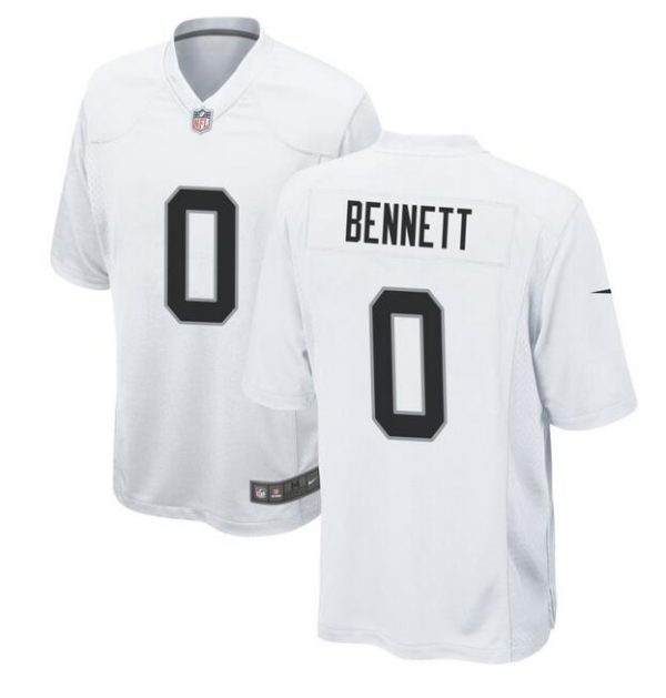 Men Las Vegas Raiders #0 Jakorian Bennett White Football Stitched Game Jersey