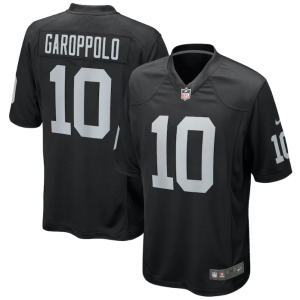 Men Las Vegas Raiders #10 Jimmy Garoppolo Black Stitched Game Jersey