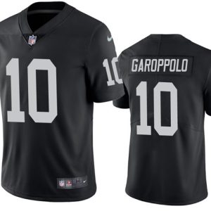 Men Las Vegas Raiders #10 Jimmy Garoppolo Black Vapor Untouchable Stitched Football Jersey