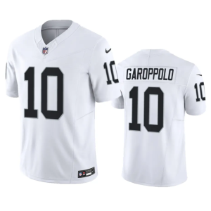 Men Las Vegas Raiders #10 Jimmy Garoppolo White 2023 F.U.S.E Vapor Untouchable Stitched Football Jersey