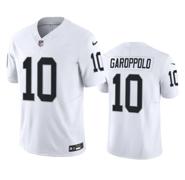 Men Las Vegas Raiders #10 Jimmy Garoppolo White 2023 F.U.S.E Vapor Untouchable Stitched Football Jersey