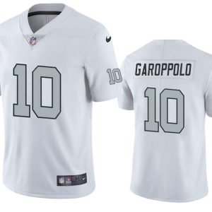 Men Las Vegas Raiders #10 Jimmy Garoppolo White Color Rush Limited Stitched Football Jersey