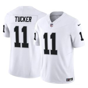 Men Las Vegas Raiders #11 Tre Tucker White 2023 F.U.S.E Vapor Untouchable Football Stitched Jersey