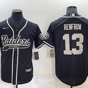 Men Las Vegas Raiders #13 Hunter Renfrow Black Cool Base Stitched Baseball Jersey