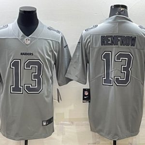 Men Las Vegas Raiders #13 Hunter Renfrow Gray Atmosphere Fashion Stitched Jersey