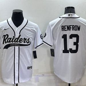 Men Las Vegas Raiders #13 Hunter Renfrow White Cool Base Stitched Baseball Jersey