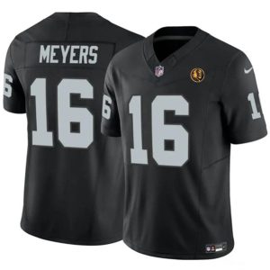 Men Las Vegas Raiders #16 Jakobi Meyers Black 2023 F.U.S.E. With John Madden Patch Vapor Limited Football Stitched Jersey