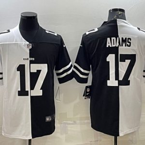 Men Las Vegas Raiders #17 Davante Adams Black/White Split Vapor Untouchable Limited Stitched Jersey