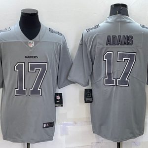 Men Las Vegas Raiders #17 Davante Adams Gray Atmosphere Fashion Stitched Jersey