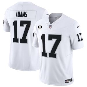 Men Las Vegas Raiders #17 Davante Adams White 2023 F.U.S.E With C Patch Vapor Untouchable Football Stitched Jersey