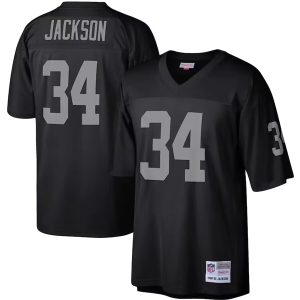 Men Las Vegas Raiders #34 Bo Jackson Black Stitched Football Jersey