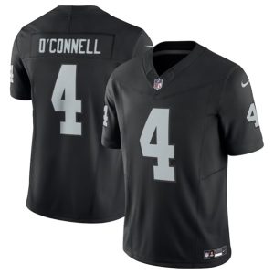 Men Las Vegas Raiders #4 Aidan O'Connell Black 2023 F.U.S.E Vapor Untouchable Stitched Football Jersey