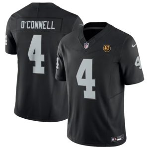 Men Las Vegas Raiders #4 Aidan O'Connell Black 2023 F.U.S.E. With John Madden Patch Vapor Limited Football Stitched Jersey