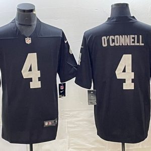 Men Las Vegas Raiders #4 Aidan O'Connell Black Vapor Untouchable Football Stitched Jersey