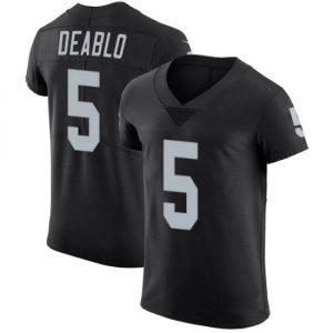 Men Las Vegas Raiders #5 Divine Deablo Black Vapor Untouchable Limited Stitched Jersey