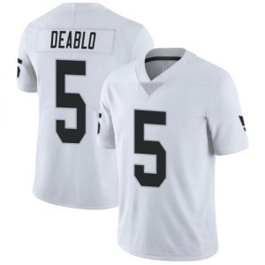 Men Las Vegas Raiders #5 Divine Deablo White Vapor Untouchable Limited Stitched Jersey