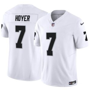 Men Las Vegas Raiders #7 Brian Hoyer White 2023 F.U.S.E Vapor Untouchable Stitched Football Jersey