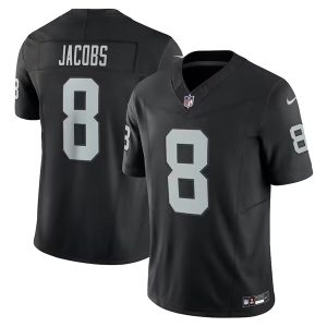 Men Las Vegas Raiders #8 Josh Jacobs Black 2023 F.U.S.E. Vapor Untouchable Stitched Football Jersey