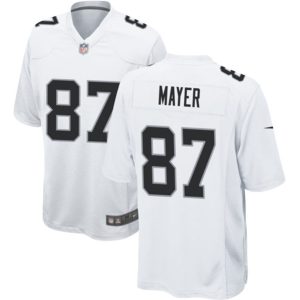 Men Las Vegas Raiders #87 Michael Mayer White Stitched Game Jersey