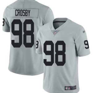 Men Las Vegas Raiders #98 Maxx Crosby Gray Vapor Untouchable Limited Stitched Jersey