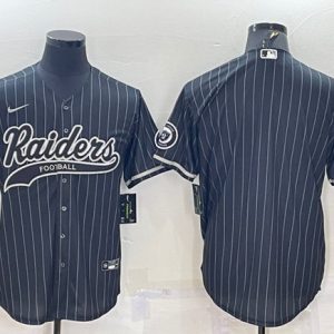 Men Las Vegas Raiders Blank Black With Patch Cool Base Stitched Baseball Jersey